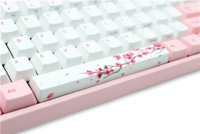 Ducky x Varmilo MIYA-Pro Sakura,TKL, Cherry MX Red, USB-C, Nordiskt - Vit/Rosa#2