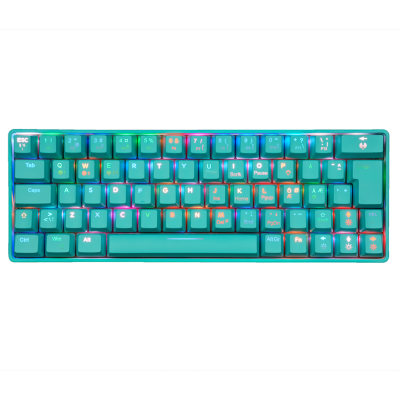 Fourze GK60 Gaming Keyboard 60%, USB-C/Bluetooth, RGB - Cyan#2