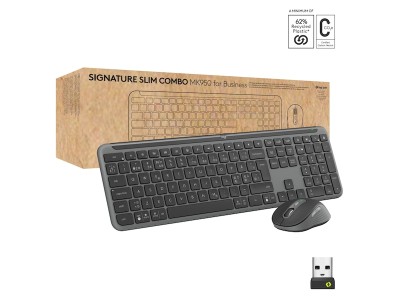 Logitech Signature Slim Combo MK950 for Business, Logi Bolt/Bluetooth, automatisk bakgrundsbelysning, nordiskt - Grafit#1