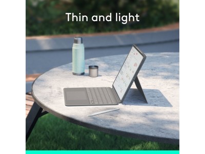 Logitech Combo Touch till iPad Air 13-tum M2, bakbelyst tangentbord med styrplatta, nordiskt - Grå#7