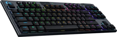 Logitech G915 X Lightspeed TKL, RGB Clicky, nordiskt, Bluetooth/Lightspeed/USB-C sladd - Svart