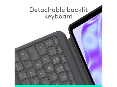 Logitech Combo Touch till iPad Pro 13-tum M4, bakbelyst tangentbord med styrplatta, nordiskt - Grafit#3