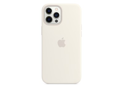 Apple silikonskal med MagSafe till iPhone 12 Pro Max - Vit