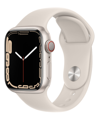 Apple Watch Series 7 GPS + Cellular 41mm Aluminiumboett med Sportband - Stjärnglans#1