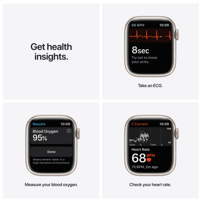 Apple Watch Series 7 GPS + Cellular 41mm Aluminiumboett med Sportband - Stjärnglans#2