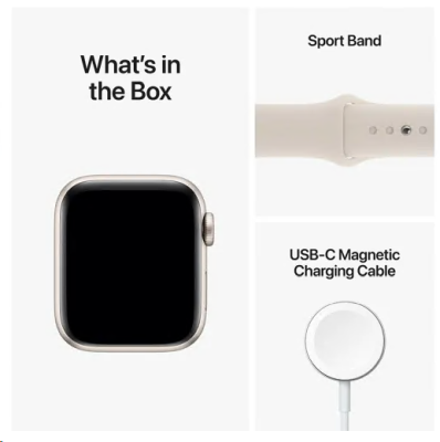 Apple Watch SE GPS, 40mm Stjärnglans Aluminiumboett med Stjärnglans Sportband#2