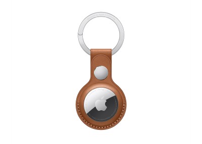 Apple AirTag Lädernyckelring  - Sadelbrun