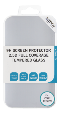 Skärmskydd DELTACO härdat glas, 3D böjd full täckning, iPhone 11 Pro