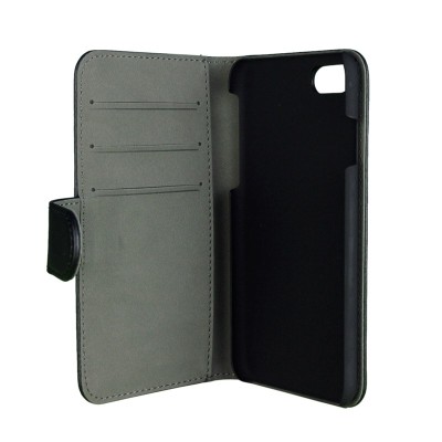 Plånboksfodral GEAR iPhone 6/6S/7/8/SE(2020), 3 st kortfack + plats för sedlar, läder - Svart