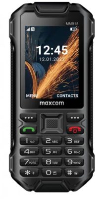 MAXCOM Strong MM918 4G, IP68, Dual SIM, svart