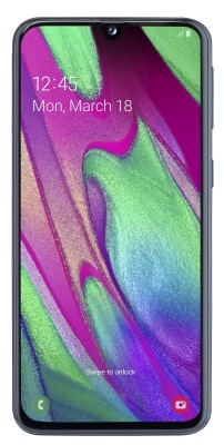 Samsung Galaxy A40, 64 GB, 5.9", 16/5/25 Mpixel, MicroSD, Dual SIM, Android 9 - Svart