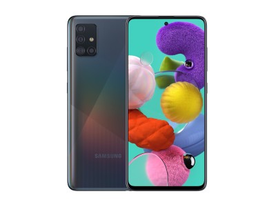 Samsung Galaxy A51 128 GB, 6.5", 48/12/32/5 Mpixel kamera, Dual SIM, MicroSD, Android 10 - Prism Crush Black#1