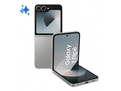 Samsung Galaxy Z Flip6 5G 512 GB, 6.7" FHD+, 50/12/10 Mpixel kamera, Dual SIM, Android - Silver Shadow#1