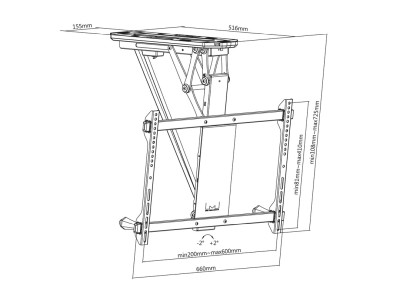 Takfäste Multibrackets M Motorized Ceiling Mount 32"-70"#7