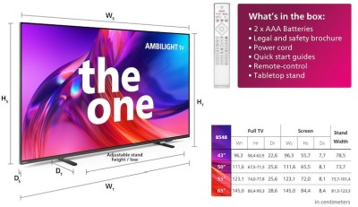 43" Philips "The One" 43PUS8548/12 Smart-TV, UHD/4K, HDR10+, Google TV, 3-sidig Ambilight#2