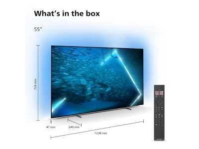 55" Philips 55OLED707/12 OLED Smart-TV, UHD/4K, 120Hz Gaming TV, Android, 3-sidig Ambilight#2