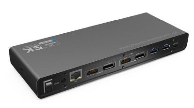 USB-C dockningsstation Winstar WS-UG69DK1, 2xHDMI, 2xDP 4K, GigaLAN, 6xUSB 3.0 - Svart