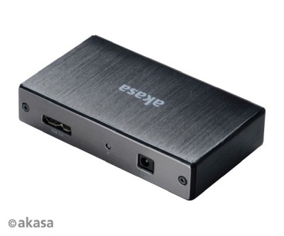 USB 3.0-hub Akasa Connect 4SV, 4xUSB 3.0, aluminium, magnetisk - Svart#2