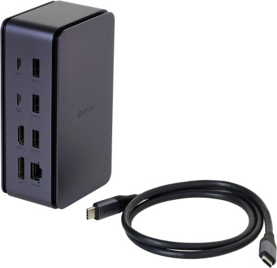 eSTUFF USB4 Pro Dual Dock, dual 8K@30Hz, HDMI/DP, 2xUSB-C/5xUSB 3.0, LAN, ljud, kortläsare, 100W PD pass-through#4