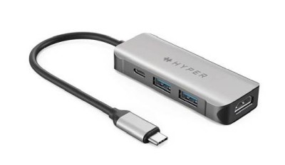 HyperDrive 4-in-1 USB-C Hub, 2xUSB-A, HDMI 4K@60Hz, 1xUSB-C PD 100W - Silver#1