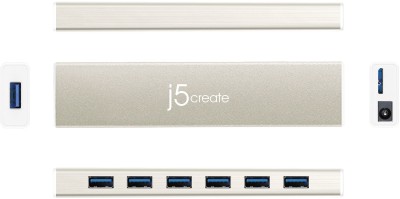 USB-C-hub J5create, 7xUSB 3.0 Typ A, inkl. strömadapter#2