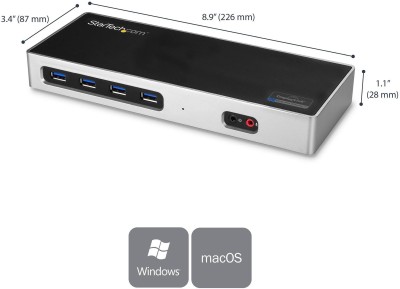 USB-C/USB 3.0 dockningsstation StarTech.com DK30A2DH, 2xHDMI/2xDP 4K@60Hz, komboport hörlur/mikrofon, GigaLAN, 6xUSB 3.1#2