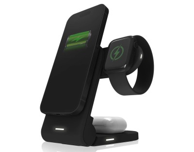 STM ChargeTree MAG, ladda 3 enheter samtidigt iPhone/AirPods/Watch, MagSafe, QI-certifierad - Svart#2