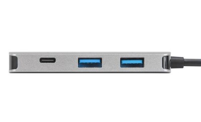 USB-C Multi-Port Hub with 2xUSB-A and 2xUSB-C Ports, Targus - Silver#3