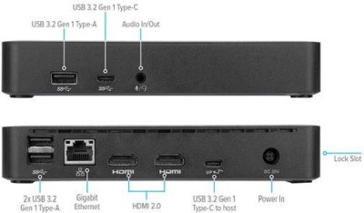 USB-C dockningsstation Targus DV4K Docking Station, 2xHDMI/2xUSB-C 65W PD/3xUSB-A/GigaLAN/audio, inkl. 130W strömadapter#2