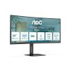 34" AOC CU34V5C/BK/23, Curved VA 3440x1440, 1 ms, 100Hz FreeSync, 1500R, höjdjusterbar, HDMI/DP/USB-C 65W, högtalare, USB 3.2-hubb