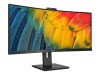 34" Philips 34B1U5600CH, Curved VA 3440x1440, 4 ms, 120Hz, 1500R, höjdjusterbar, HDMI/DP/USB-C 100W, högtalare, webbkamera, KVM, USB 3.2-hubb#2