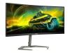 34" Philips Evnia 34M1C5500VA, Curved VA 3440x1440, 1 ms, 165Hz FreeSync, 1500R, HDR10, höjdjusterbar, 2xHDMI/2xDP, högtalare, USB 3.2-hubb#1