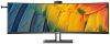 44.5" Philips 45B1U6900CH, Curved VA 5120x1440, 4 ms, 75Hz, HDR400, 1500R, höjdjusterbar, 2xHDMI/DP/USB-C 100W, högtalare, webbkamera, USB 3.2-hubb