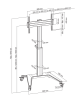 Golvstativ Deltaco OFFICE Höjdjusterbar skärmvagn i aluminium med svängbara hjul, 37-70", max 70 kg - Svart#2