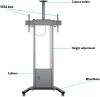 Golvstativ Multibrackets M Motorized Floorstand 42"-100", med skåp och kamerahylla#3