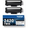 Brother TN-2420 TWIN, 3000 sidor, Svart, 2-pack