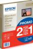 Epson Premium Glossy Photo Paper A4, 15 ark, 255g/m2, 2-pack