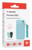 1 TB Verbatim Pocket SSD, USB 3.2 Gen2, med 2 st gummiskal - Polarblå#3
