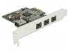DeLOCK PCI Express Card 3xFireWire800 + 1xFireWire400 (internt)#1