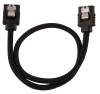 SATA3 kabel Corsair Premium Sleeved Set with Straight Connectors, 30 cm, 2-pack - Svart#2