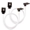 SATA3 kabel Corsair Premium Sleeved Set with 90° Connectors, 30 cm, 2-pack - Vit