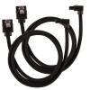 SATA3 kabel Corsair Premium Sleeved Set with 90° Connectors, 60 cm, 2-pack - Svart