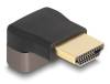 Adapter HDMI hane till hona, DeLOCK, 8K@60Hz, vinklad nedåt - Svart/Grå#2