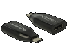 Adapter DeLOCK USB-C hane till HDMI hona, 4k@60 Hz - Svart