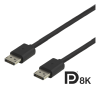 DisplayPort-kabel, DP 1.4, 8K@60Hz, Deltaco, 1,5 meter - Svart#1