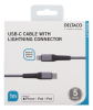 USB-C till Lightning-kabel, 5V/3A PD, tygklädd, 1 meter - Rymdgrå#2