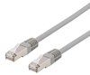 Nätverkskabel skärmad S/FTP Cat.6, RJ45, LSZH, 0,5 meter - Grå