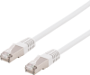 Nätverkskabel skärmad S/FTP Cat.6, RJ45, LSZH, 1 meter - Vit