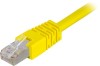 Nätverkskabel skärmad F/UTP Cat.6, RJ45, LSZH, 0,3 meter - Gul