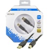 USB 2.0-kabel A ha till B ha, 5 meter, svart